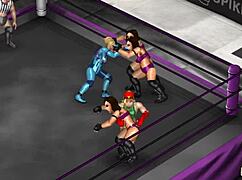 Cammy and Samus Engage in Intense Wrestling Match in Fire Pro World 18