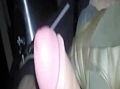 Intense solo masturbation with vigorous penis stroking