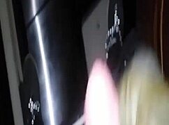 Intense solo masturbation with vigorous penis stroking