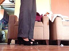 Shemale Teases in Heels