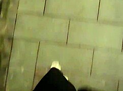 Shemale ting xuan puts on butt plug while taking a walk and masturbates outdoors