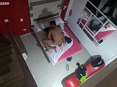 Cuckold voyeur watches hotwife get creampied by black guy