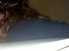 blonde girlfriend deepthroats cock in panties and thong with slutty friend