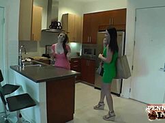 Feeling the passion with brunette Riley Reid's big tits and ass.