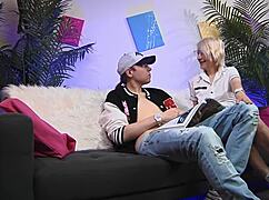 Stepmom makes you cum with monster cock handjob