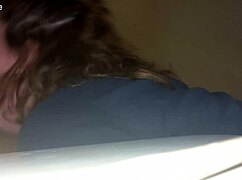 blonde girlfriend deepthroats cock in panties and thong with slutty friend