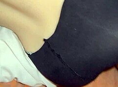 this young 18+ girl with a perfect ass got her leggings pulled down for sideways anal pov.