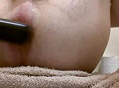 masturbating wet ass with toy and fingers