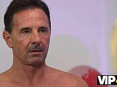 European teen in heels and glasses begs for cum inside. daddy fills her up in wild session.