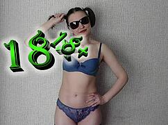 cute girl shows ass in shower 😍