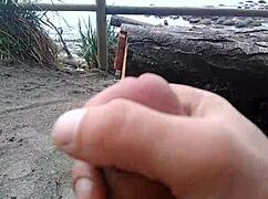 Playing on the beach