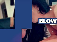 gorgeous busty brunette gives sloppy blowjobs