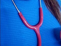 Real nurse shows special feature at work.