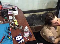 No Money For The Technician? Ended Up Sucking His Dick