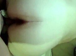 Homemade video of wife sucking cock then getting bareback doggystyle with pussy full of cum.