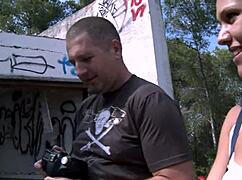 Cum mustache from gaping anal session with double penetration