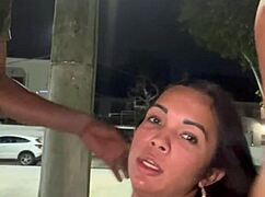 i love playing on the street with him licking my ass