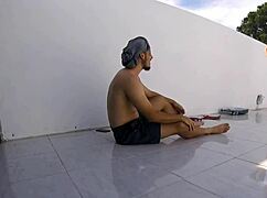 Pau working on the construction site