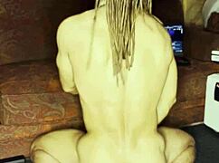 gaping anal with huge dildo and toys for bisexual fun 😏