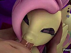 Aku Kasih Fluttershy Deepthroat Blowjob di Kontol Monster Ini
