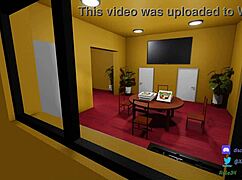 Two sexy pizza workers fuck customer