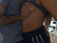 i watch the roommate fuck his teen roommate in the kitchen sunny lune part 1