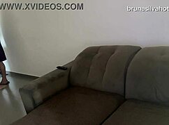 Bruna Silva gets anal humiliation while her husband works.