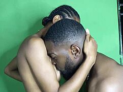 Look how her creamy tight pussy turns his dick white!