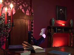 Brunette milf whore gets fucked by guru in stockings.