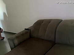 Bruna Silva gets anal humiliation while her husband works.