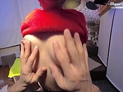 nesty teases with striptease before pussy satisfaction