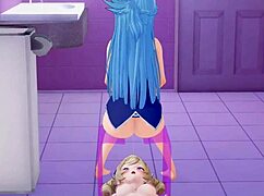 Aqua Shares Water Power With Barbara In Hentai