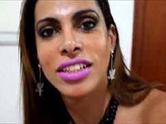 shemales on webcam masturbating together in a casual session