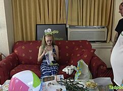 Luna Lips Pregnant in Gangbang with Many Horny Cocks?