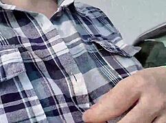 feeling so excited masturbating outdoors with my asian boobs! 😜