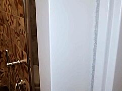 Horny Italian Guy Jerks Naked in T-Shirt with Stepsister Watching