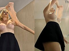 Câmera Escondida Pega Vista de Saia no Provador Público