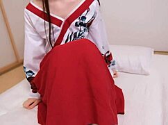 Wanna see a japanese beauty in costume tease with socks? Check this amateur foot action!