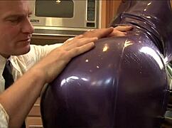 Slutty Redhead Takes Monster Cock in Pierced Pussy Bent Over Kitchen Counter