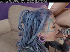 Anuskatzz with heavy tattoos does anal, swallows, and blowjobs! 😈