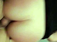 In this homemade scene, the hot latina teen rides her stepbrother's cock doggystyle with her juicy big ass