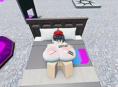 whore fucks huge white boy in roblox.