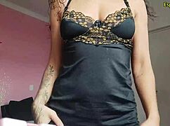 Hot Brazilian Brunette Excites Herself In Lingerie Fetish Solo