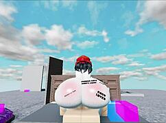 Hore knuller enorm hvit gutt i Roblox