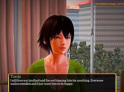 in my new family game 450, the redhead and brunette teens explore adventures