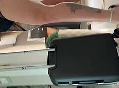 Elis Nebsniak works out naked and relaxes in the gym