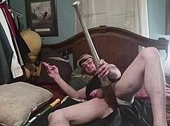 Anal dildo stretches ass with monster cock toys!