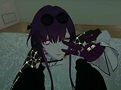 kafka and furina passionately take turns pleasuring the goth boy