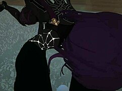 kafka and furina passionately take turns pleasuring the goth boy