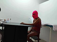 the doctor gives special attention and sensual massage to his female patient